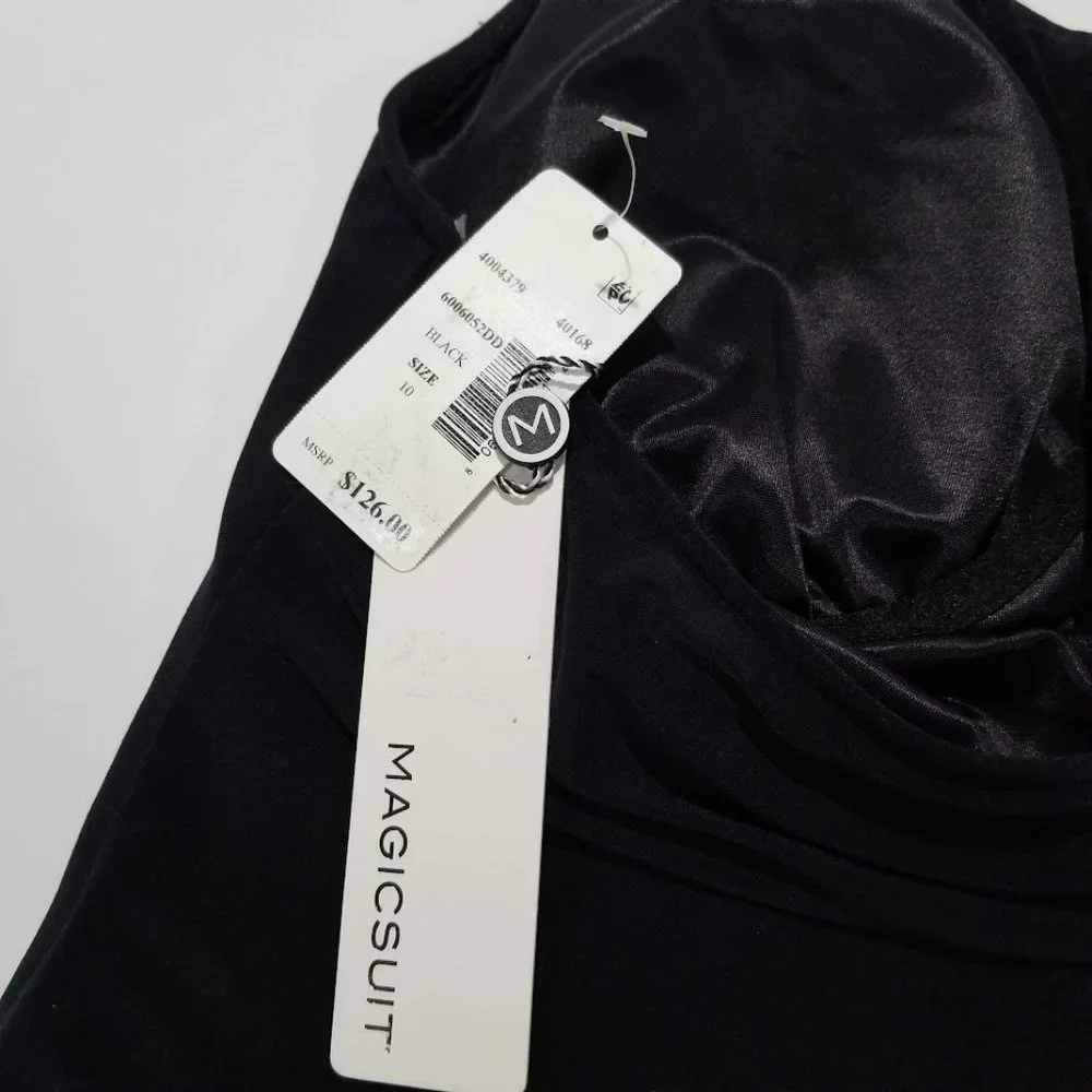 Magicsuit Solid Taylor Tankini Top Black Size 10 - Picture 9 of 11